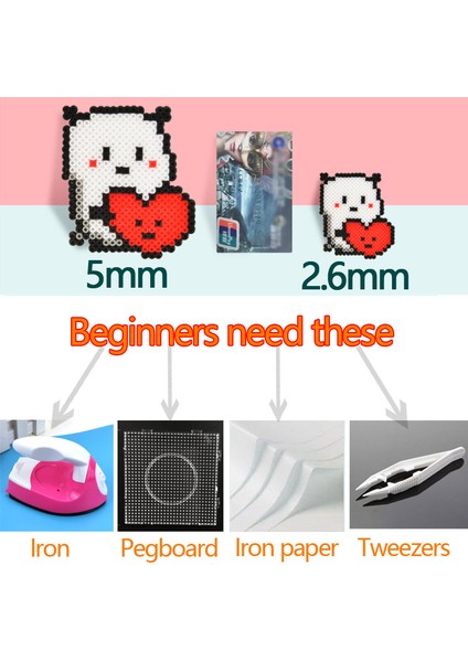 No.5 Tarzı 5mm Hama Boncuk Bulmaca Eğitim Oyuncakları Juguetes 3D Bulmacalar Mozaik 48 Renkli Perler Perlen Boncuklar Erime Boncuklar Çocuklar Için (Yurt Dışından)