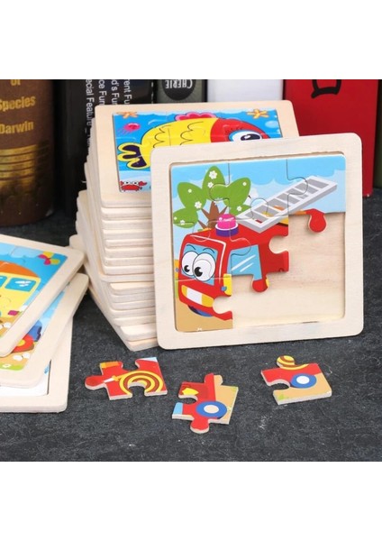 Lanche Stili Çocuklar Için Ahşap Puzzle Oyuncak Araç Hayvan Jigsaw Karikatür Hayvan Trafik Tangram Oyuncak Eğitici Oyuncaklar Hediye (Yurt Dışından)