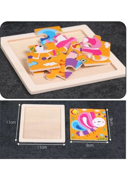 Lanche Stili Çocuklar Için Ahşap Puzzle Oyuncak Araç Hayvan Jigsaw Karikatür Hayvan Trafik Tangram Oyuncak Eğitici Oyuncaklar Hediye (Yurt Dışından)
