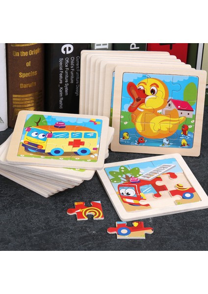 6 Tavşan Stili Çocuklar Için Ahşap Puzzle Oyuncaklar, Eğitici Yapboz Oyuncakları Hediye (Yurt Dışından) indirimleri