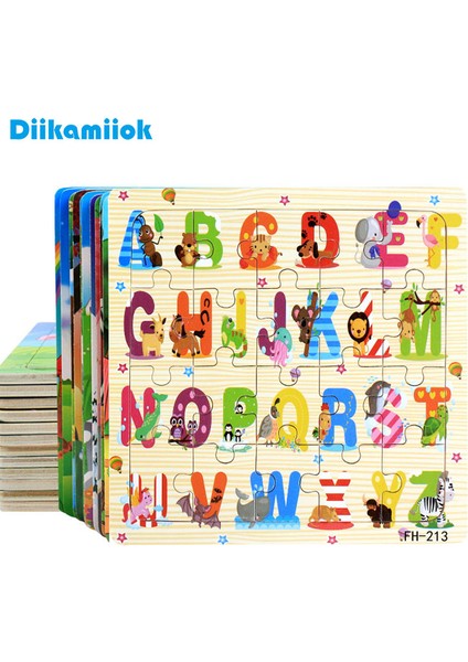 FH-201 Stili Sıcak Fırsat Ece Çocuk Bulmaca Oyuncak Hayvanlar ve Araçlar Ahşap Puzzle Bebek Eğitici Öğrenme Oyuncakları Çocuklar Hediye Için (Yurt Dışından)