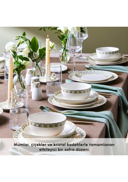 Forever Bone Emerald 53 Parça 12 Kişilik Yemek Takımı