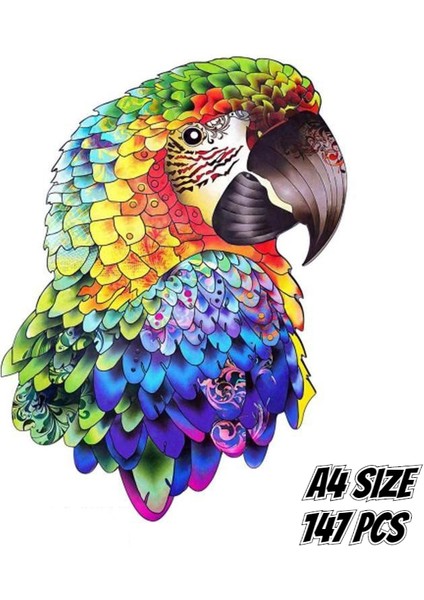 PARROT1A4 Stili Ahşap Hayvan Bulmaca Fil Tilki Panda Papağan Yapboz Tahta Seti Bebek Oyuncakları Yetişkinler Çocuklar Hediyeler Eğitici Oyunlar Oyuncaklar Bulmaca (Yurt Dışından)