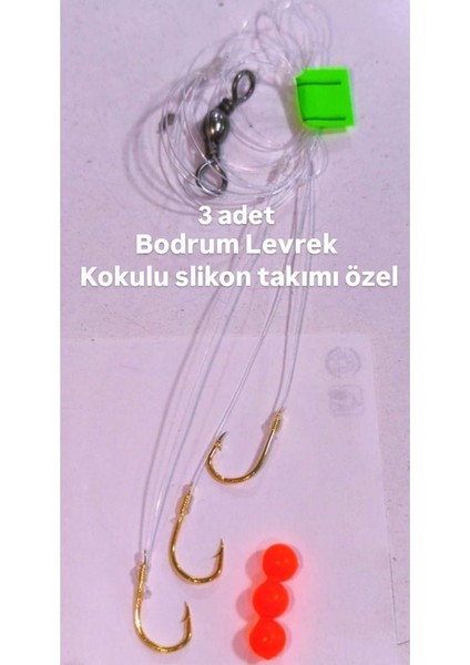 Bodrum levrek - kokulu özel silikon takımı - 3 adet