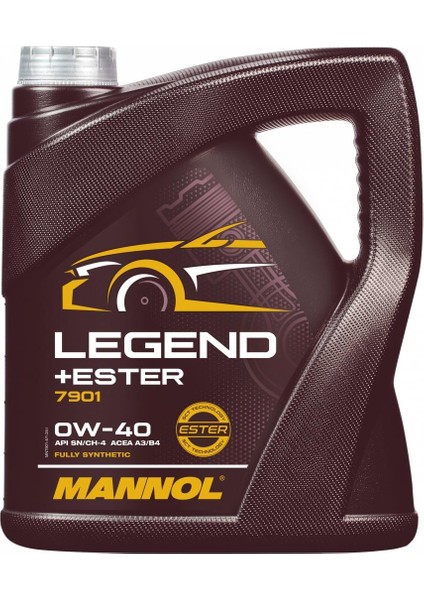 Mn7901-4 Mannol Legend+Ester Sae 0W-40 4 L Motor Yağı (2024) Apı Sn/Cf