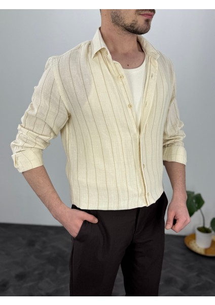 Yüksek Kalite Yumuşak Doku Slim Fit Gömlek