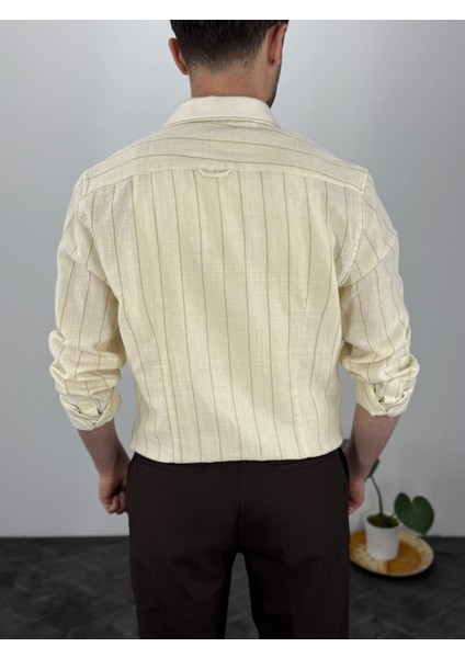 Yüksek Kalite Yumuşak Doku Slim Fit Gömlek