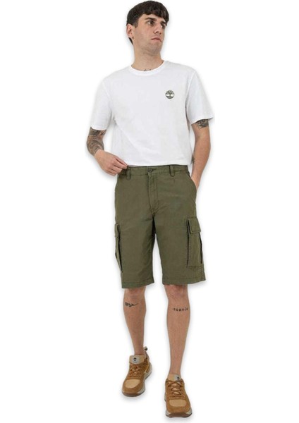 TB0A5TZQ Brookline Poplin Cargo Haki Erkek Şort