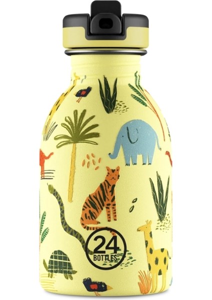 Kids Bottle Jungle Friends Paslanmaz Çelik Çocuk Su Matarası 250 ml