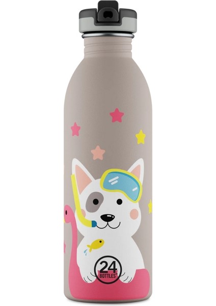 Kids Bottle Lucky Dog Paslanmaz Çelik Çocuk Su Matarası 500 ml