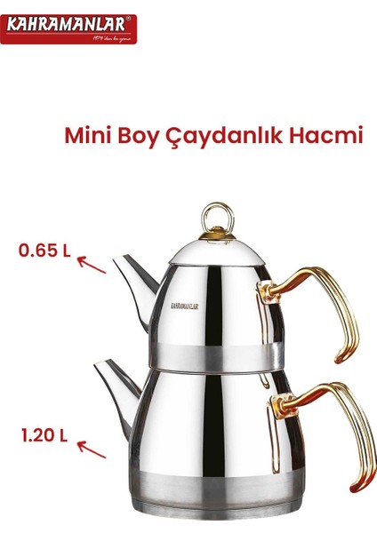 Roma Mini Boy Gold Çaydanlık Takımı