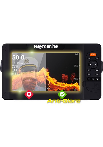 Raymarine Element 9 Hv Chırp Sonar Gps - Ipg Anti-Glare Yansıma Önleyici Mat Ekran Koruyucu