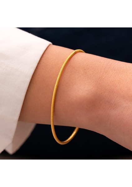 15 gr (Gram) 22 Ayar Altın Çizgili Ajda Bilezik