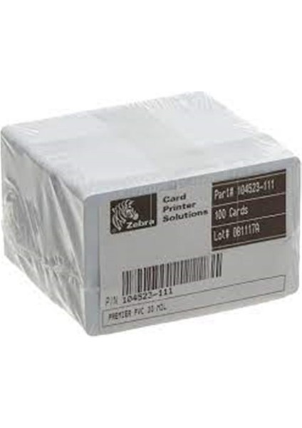 Zebra 104523-111 Zebra Baskısız Pvc Kart 100 Lü Paket