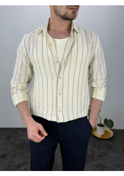 Yüksek Kalite Yumuşak Doku Slim Fit Gömlek
