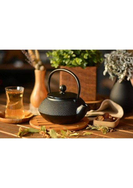 Şık ve dayanıklı siyah döküm çaydanlık, 750 ml, kaliteli tasarım fiyatları