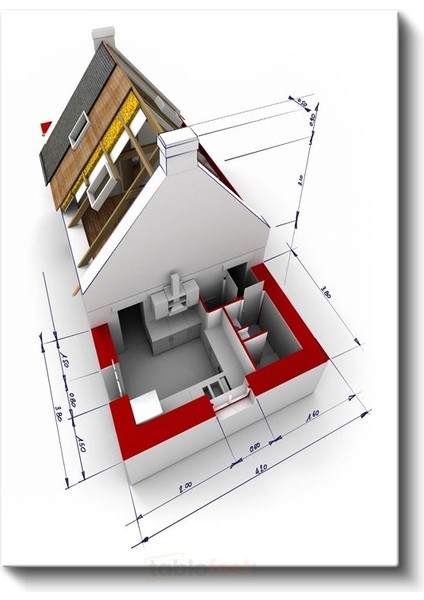 Mimar - 3D Ev Modelleme ve Görselleştirme Kanvas Tablo fiyatları