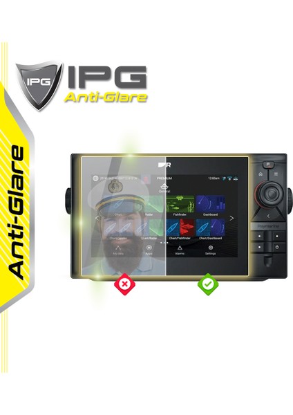Raymarine Axıom 2 Pro 9s Fishfinder - Ipg Anti-Glare Yansıma Önleyici Mat Ekran Koruyucu