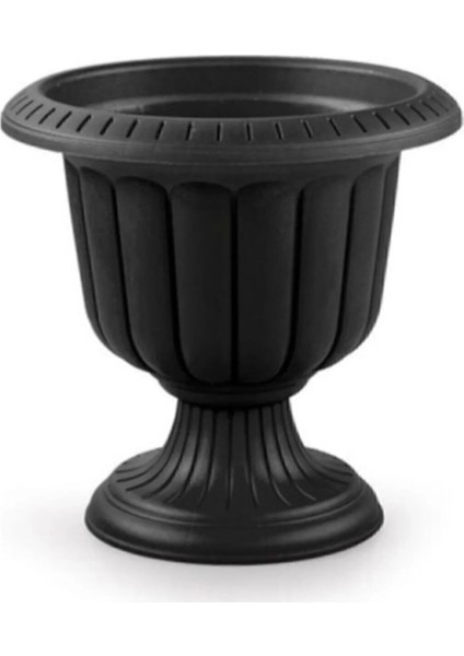 Nergis Ayaklı Saksı 48 cm Antrasit 2 No 3 Lt. NEMERE-N002