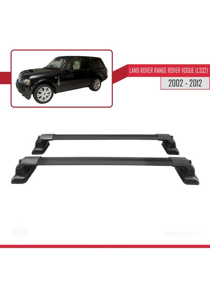 Land Rover Range Rover Vogu. (L322) 2002-2012 Arası ile Uyumlu Ace-3 Ara Atkı Tavan Barı Siyah 2 Adet fırsatları