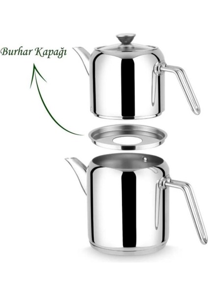 Gri Yonca Rüya Orta Boy Çaydanlık, Çelik Kulp, Şık ve Kullanışlı Tasarım fiyatları