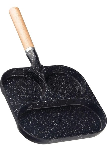 3 Bölmeli Granit Döküm Tava Pancake Yumurta Mücver Omlet Tavası fiyatları