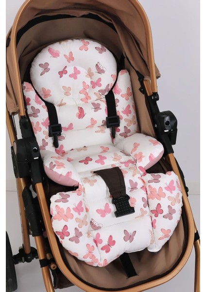 Ortopedik Bel Destekli Bebek Arabası Minderi, Pamuk Kumaş - Orijinal Ürün