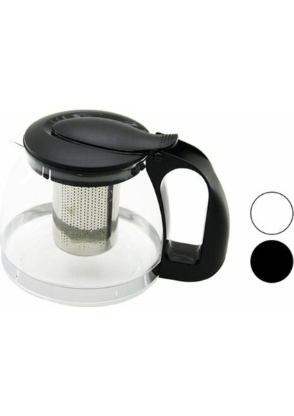 Şık 900ml Cam Demlik, Siyah veya Beyaz, Akrilik, Türkiye’den, Hemen Satın Alın