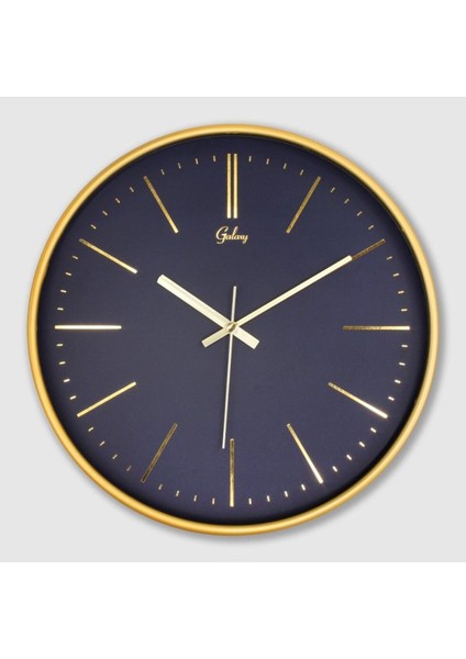 Büro Ev Dekoru Için Rakamsız Koyu Zemin Duvar Saati