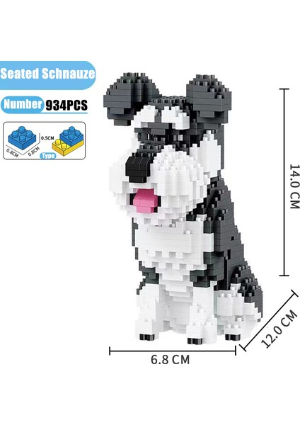 Küçük Schnauzer Stili Kutu Yok Karikatür Hayvanlar Husky Dachshund Mini Mikro Tuğla Modeli Shiba Inu Schnauzer Poodle Mike Köpek Yapım Blokları Oyuncakları Çocuklar Için (Yurt Dışından) fiyatları