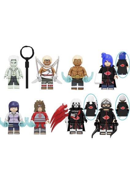 1 Takım KF6119 Stili Anime Naruto Yapı Taşları Uzumaki Sasuke Sakura Kakashi Itachi Kisame Orochimaru Aksiyon Figürleri Tuğlalar Oyuncaklar Hediye Çocuklar Oyuncakları (Yurt Dışından)