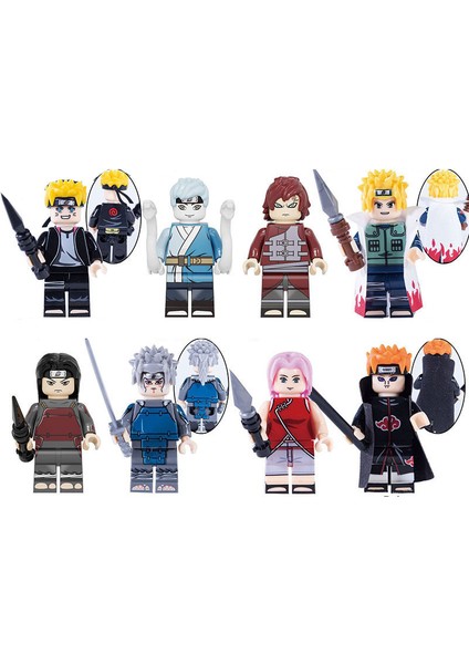 1 Takım KF6119 Stili Anime Naruto Yapı Taşları Uzumaki Sasuke Sakura Kakashi Itachi Kisame Orochimaru Aksiyon Figürleri Tuğlalar Oyuncaklar Hediye Çocuklar Oyuncakları (Yurt Dışından)