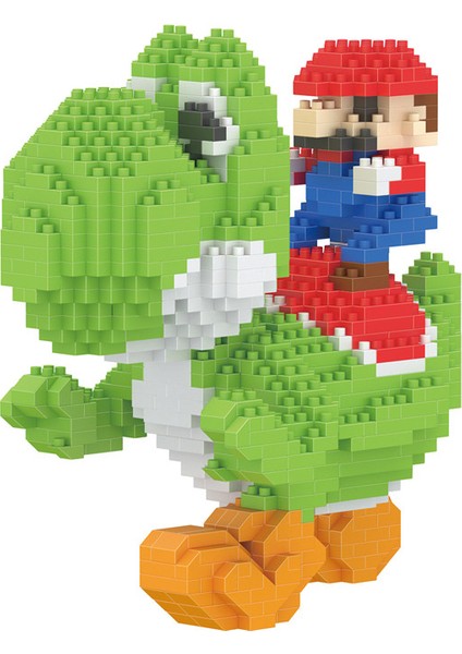 7109-KUTU Yok Tarzı 9 Model Mini Süper Mario Bros Luigi Yoshi Waluigi Bloklar Çocuklar Eğitici Mikro Mario Kostüm Yapı Taşı Oyuncaklar (Yurt Dışından)