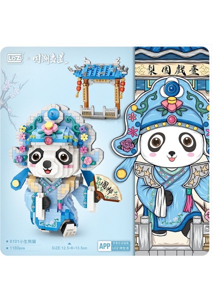 8101 Kutu Stili Yok Loz Mını Yapı Taşları Yaratıcı Çin Gelenek Kültürü Bahar Bayramı Yeni Yıl Koleksiyonu Oyuncaklar Panda (Yurt Dışından)