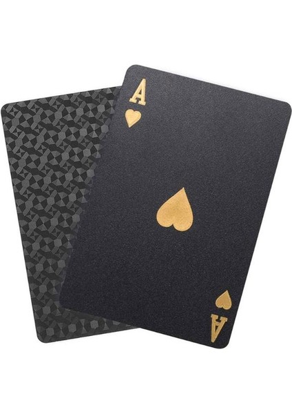 No.1 Tarzı Altın Oyun Kartları Seti Su Geçirmez Plastik Pvc Siyah Renk Poker Kart Setleri Sihir Numaraları Poker Yaratıcı Kutu Paketli 54 Yaprak/set (Yurt Dışından)