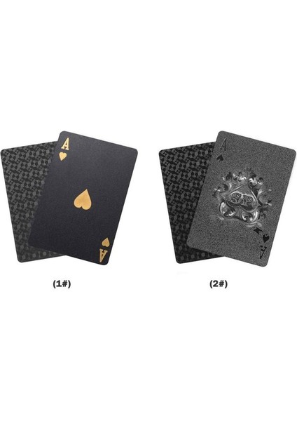No.1 Tarzı Altın Oyun Kartları Seti Su Geçirmez Plastik Pvc Siyah Renk Poker Kart Setleri Sihir Numaraları Poker Yaratıcı Kutu Paketli 54 Yaprak/set (Yurt Dışından)
