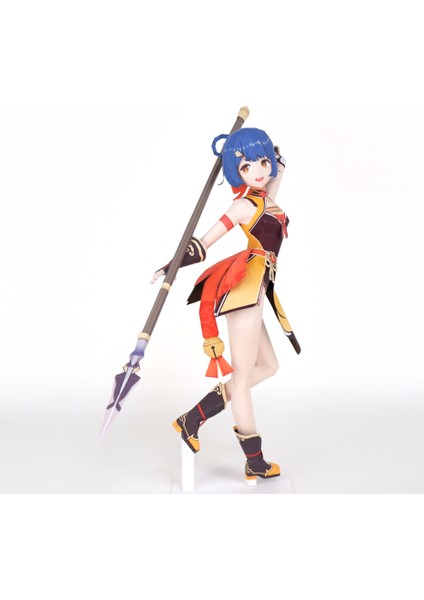 No.2 Tarzı Ge Etkisi Kendin Yap 3D Kağıt Model Anime Karakter Figür Standı Modeli Tablo Dekor Barbara Sevimli Ayakta Duran Imza Hediyeleri (Yurt Dışından)
