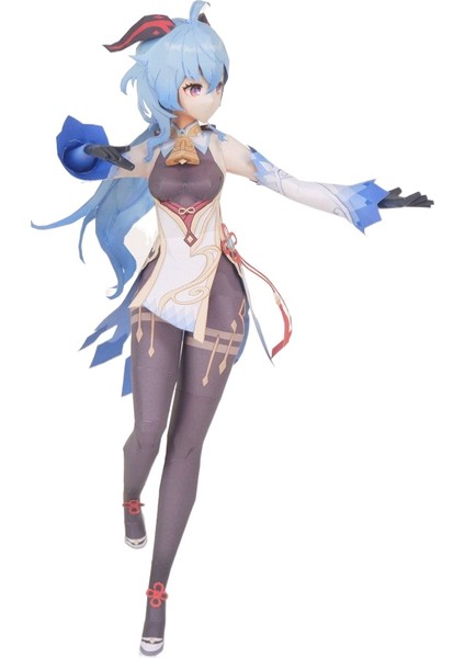 No.2 Tarzı Ge Etkisi Kendin Yap 3D Kağıt Model Anime Karakter Figür Standı Modeli Tablo Dekor Barbara Sevimli Ayakta Duran Imza Hediyeleri (Yurt Dışından)