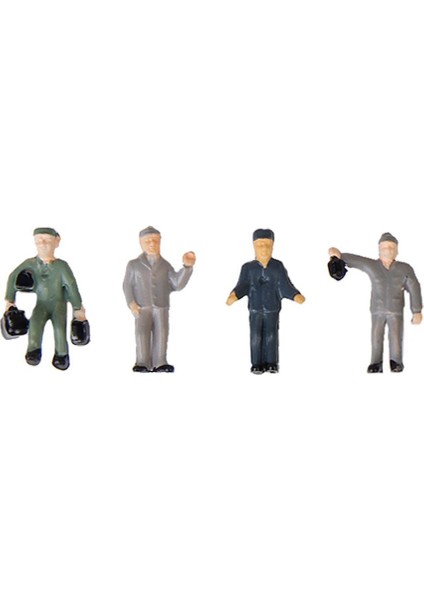 Gösterildiği Gibi Stil 87 Figürler Boyalı Figürler Demiryolu Işçileri Minyatürleri - Kova ve Merdiven ile (Yurt Dışından) modelleri