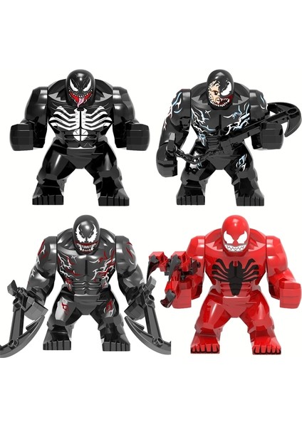 Nobox D218 Stili Çocuklar Için Süper Kahraman Karakter Venom Bigsize Anti Venom Carnage Venom Model Figür Blokları Yapı Oluşturma Tuğlaları (Yurt Dışından)