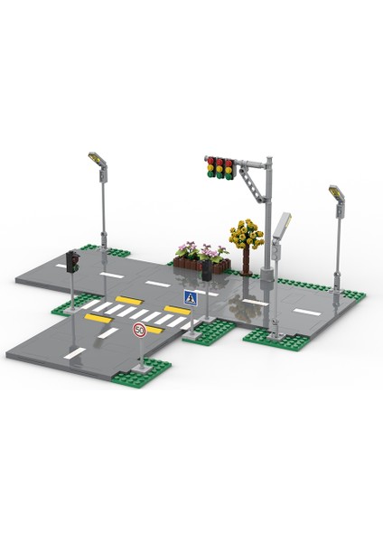 Noel Ağacı-2 Stili Uyumlu Şehir Sokak Manzara Yapı Tuğlaları Moc Yol Trafik Lambaları Levha Bloklar Taban Arkadaşlar Tuğlalar Dıy Oyuncaklar Erkek Kız Hediye (Yurt Dışından) modelleri