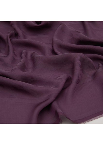 Dört Mevsim Kazayağı Desenli Monogram Şal 04390-İNCIR Moru fiyatları