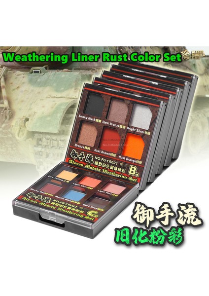 CR023-C Stili Hava Şartları Pas Rengi Seti - Eski Özel Modeller Için Doğal Toprak Pastel Yaşlandırıcı (Yurt Dışından) fiyatları