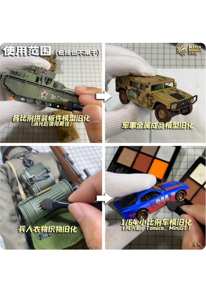 CR023-C Stili Hava Şartları Pas Rengi Seti - Eski Özel Modeller Için Doğal Toprak Pastel Yaşlandırıcı (Yurt Dışından) modelleri
