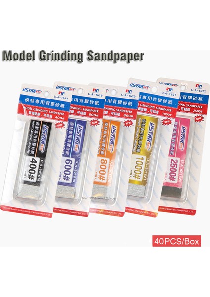 UA91620 1 Kutu Stili Gundam Askeri Model Özel Cila Aracı 400 Için Zımpara Kağıdı ile Yapışkanlı 5 Kutu Set (Yurt Dışından)
