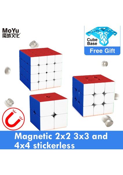 2x2 3x3 4x4 M Stili Yeni Moyu Meilong M Manyetik Sihirli Küp Mıknatıslı Bulmaca 2x2 3x3 Cubo Magico 4x4 5x5 M Çocuk Hediyesi (Yurt Dışından)