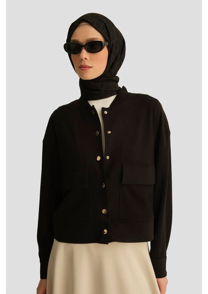 Hakim Yaka Modal Ceket 25YD4233-1 Siyah fırsatları