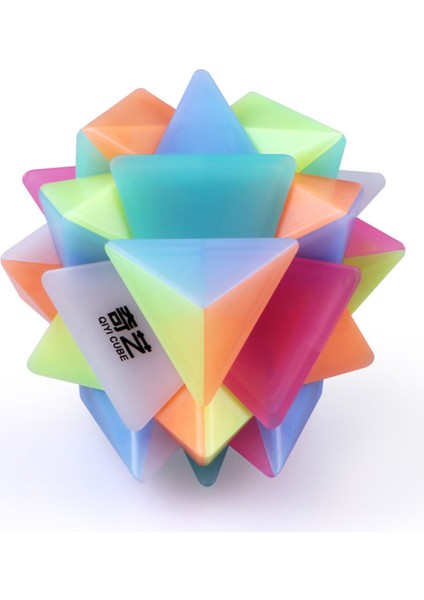 x Stili Qiyi Jelly Renkli Neo Sihirli Küp Şeffaf Küp Bulmaca Parmak Oyuncakları Profesyonel Hız Küpleri Erken Eğitici Oyuncaklar Çocuklar Için (Yurt Dışından) fiyatları