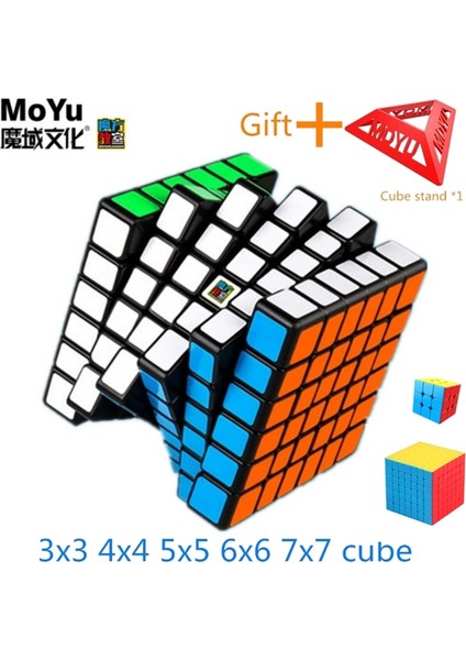 5x5 Siyah Stil Moyu Meilong 2x2 ~ Sihirli Küp 3x3 Hız Küpü 7x7 Bulmaca Cubo Magico Profesyonel Oyun Küpü Eğitici Oyuncaklar Çocuklar Için (Yurt Dışından)
