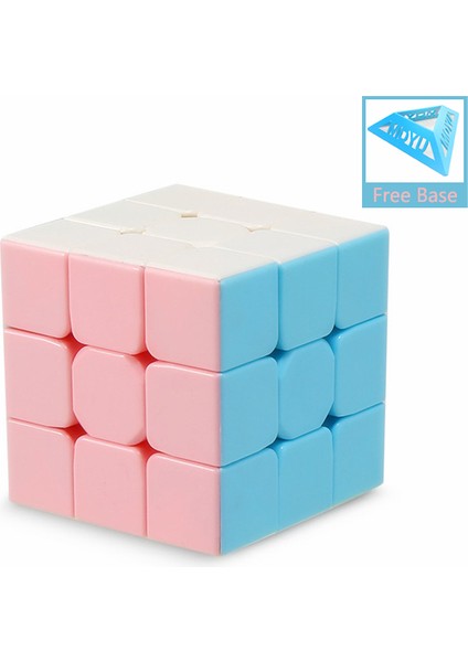 3x3 Küp Stili Moyu Meilong Macaronlar Sihirli Küp 2x2 3x3 Piramit Magic Cube Hız Küpü Stickerless Profesyonel Bulmaca Oyuncak (Yurt Dışından)